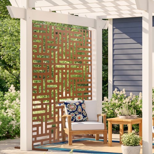 Metal Privacy Screen 36 W X 72 H Outdoor Screens Panels Freestanding Divider