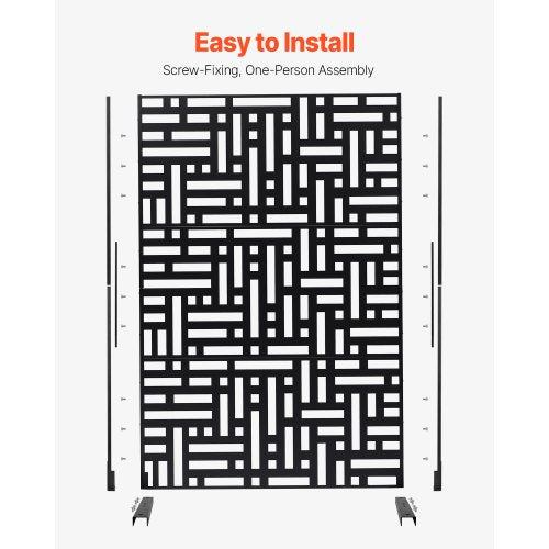 Metal Privacy Screen 47 W x 76 H Outdoor Privacy Screens 3Panel