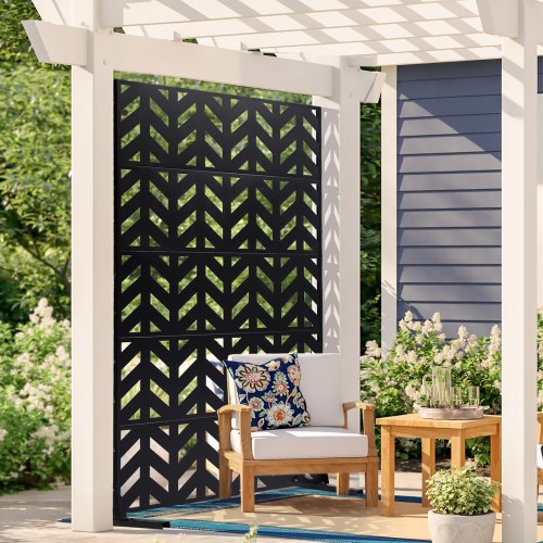 Metal Privacy Screen 47 W x 72 H Outdoor Privacy Screens 5Panel