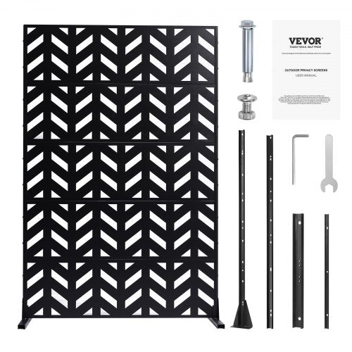 Metal Privacy Screen 47 W x 72 H Outdoor Privacy Screens 5Panel