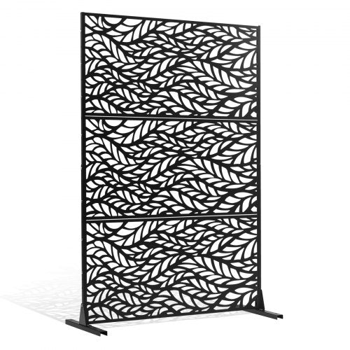 Metal Privacy Screen 47 W X 72 H Outdoor Screens Panels Freestanding Divider