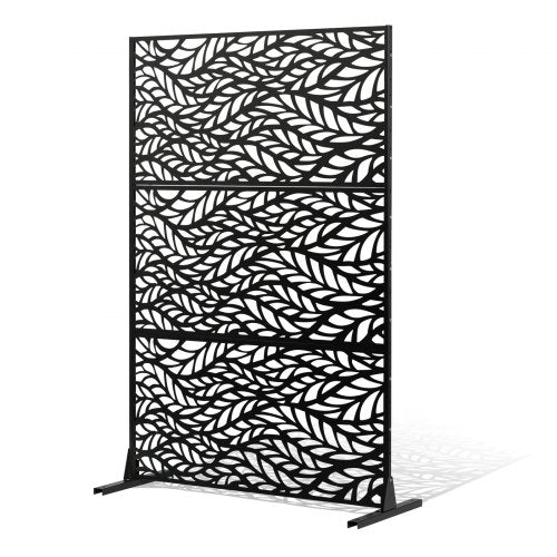 Metal Privacy Screen 47 W X 72 H Outdoor Screens Panels Freestanding Divider