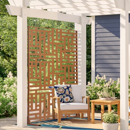 Metal Privacy Screen 47 W x 76 H Outdoor Privacy Screens 3Panel
