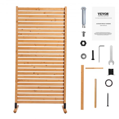 Wooden Privacy Screen 36 W x 76 H Outdoor Privacy Screen Freestanding