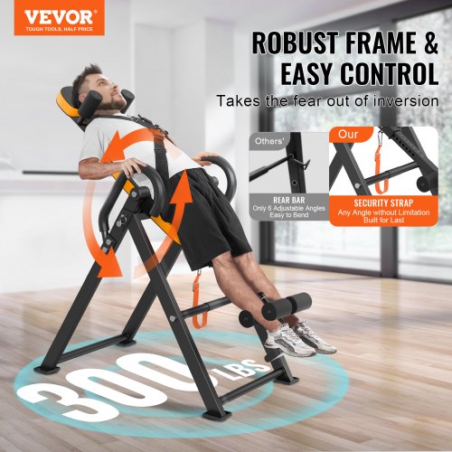 Inversion Table 300lbs Capacity Heavy Duty Inversion Table Decompression