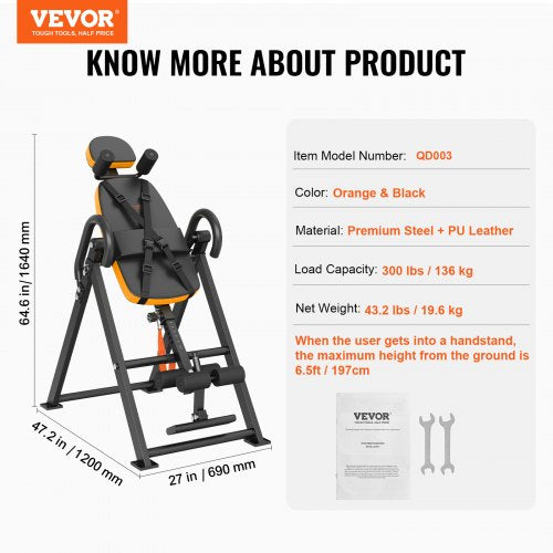 Inversion Table 300lbs Capacity Heavy Duty Inversion Table Decompression