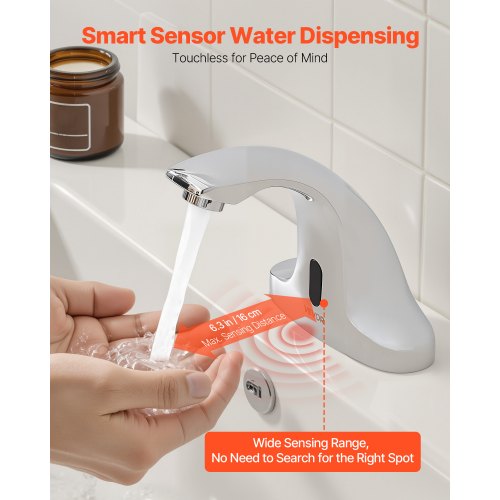 Touchless Bathroom Sink Faucet Automatic Motion Sensor Restroom Toilet Cold