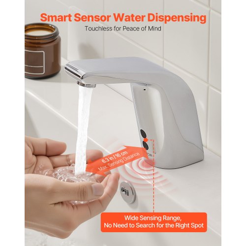 Touchless Bathroom Sink Faucet Automatic Motion Sensor Restroom Toilet Cold 3 7