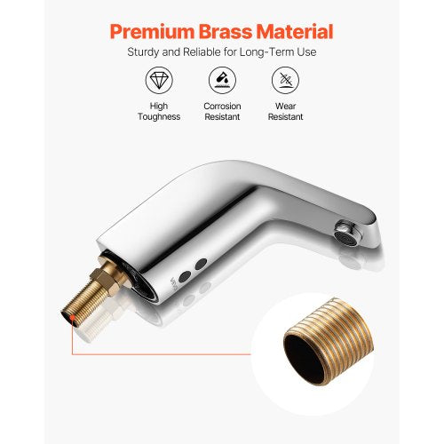 Touchless Bathroom Sink Faucet Automatic Motion Sensor Restroom Toilet Cold 3 7