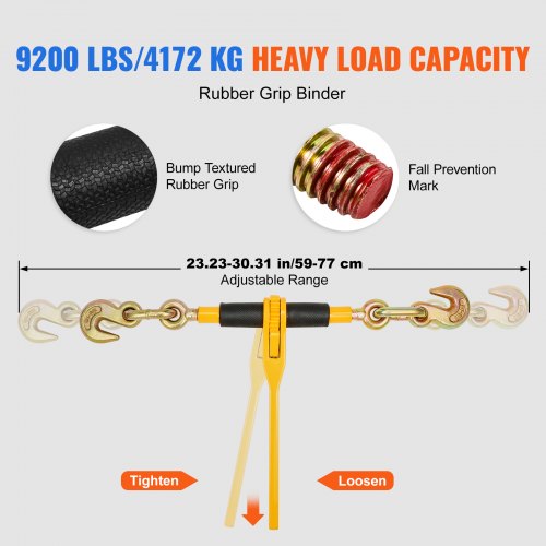 Chain and Binder Kit 3812 Ratchet Load Binders 9200 lbs Working Load