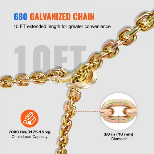Chain and Binder Kit 3812 Ratchet Load Binders 9200 lbs Working Load