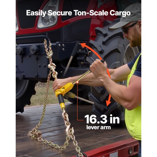 Ratchet Chain Binder 516 In X 14 Ft G80 Chains 8000 Lbs Working Load Of And