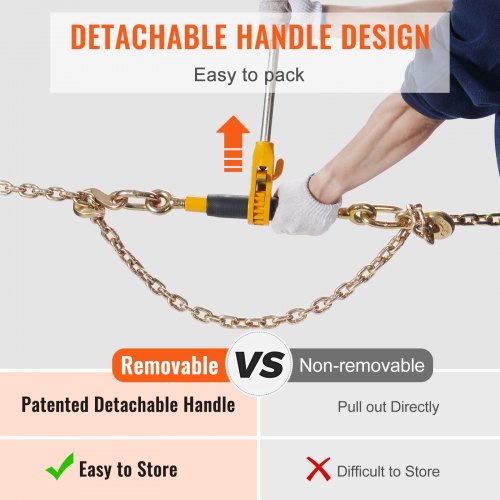 Ratchet Chain Binder 2PCS 3812 Heavy Duty Load Binders with G80