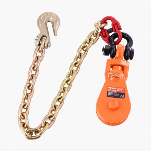 2 Ton Snatch Block with G80 Chain Swivel Shackle 3 Sheave for 38 Wire