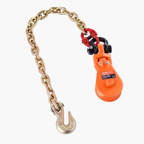 2 Ton Snatch Block with G80 Chain Swivel Shackle 3 Sheave for 38 Wire