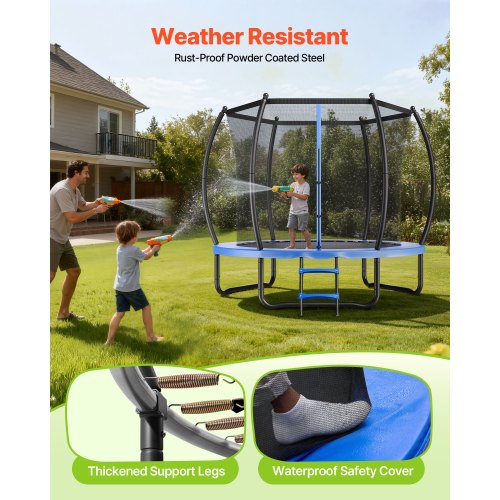 Outdoor Trampoline 8Ft Recreational Astm Approved Trampolines With Enclosure