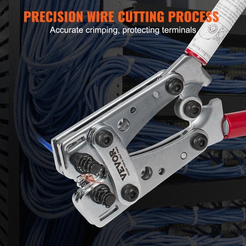 Battery Cable Lug Crimping Tool 1010AWG with Cable Cutter and 48PCS