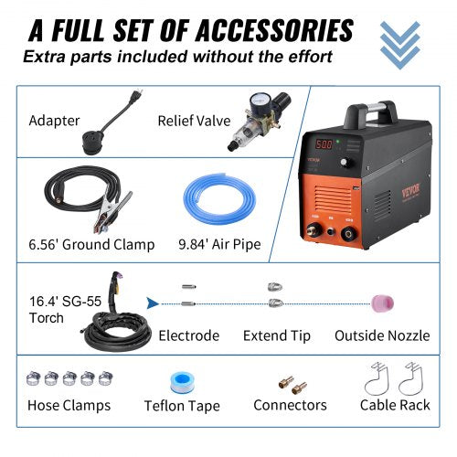 Plasma Cutter 50Amp Air Cutting Machine with Plasma Torch 110V220V Dual