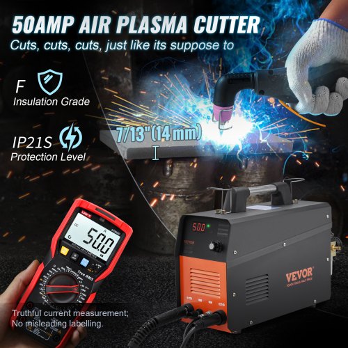 Plasma Cutter 50Amp NonTouch Pilot Arc Air Cutting Machine with Torch
