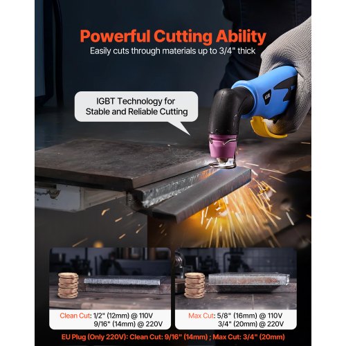 Plasma Cutter 65A Nontouch Pilot Arc Cutting Machine 110V220V Dual Voltage