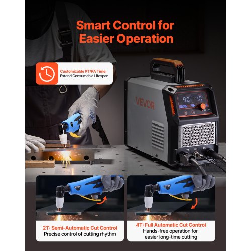 Plasma Cutter 50A Cutting Machine 110V220V Dual Voltage Digital Display Igbt