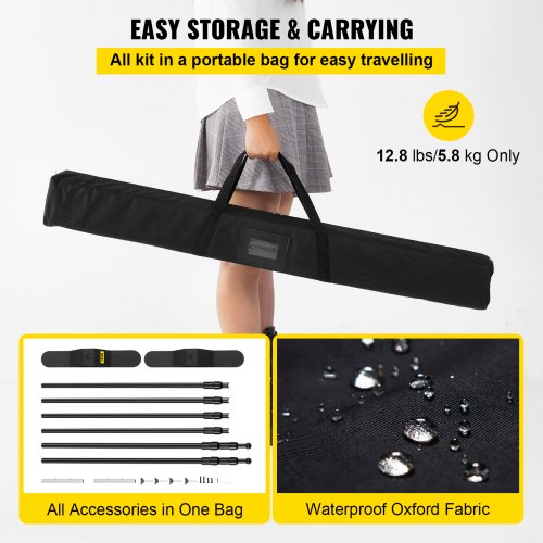 Backdrop Banner Stand 8 x 8 Ft Adjustable Heavy Duty Background Stand with 1