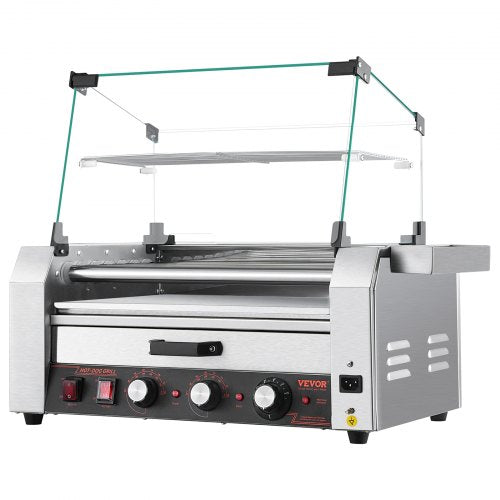 Hot Dog Roller 18 Hot Dog 7 Rollers Stainless Steel Sausage Grill Cooker