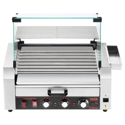 Hot Dog Roller 18 Hot Dog 7 Rollers Stainless Steel Sausage Grill Cooker