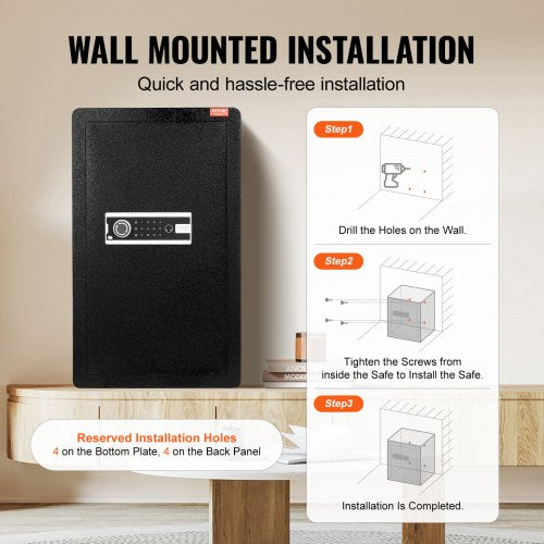 Single Door 40 cuft Safe Box with Key Lock Password Fingerprint Safe