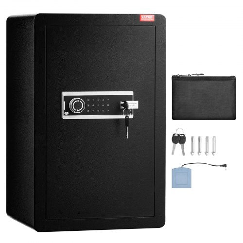 Single Door 35 cuft Safe Box with Key Lock Password LED Light