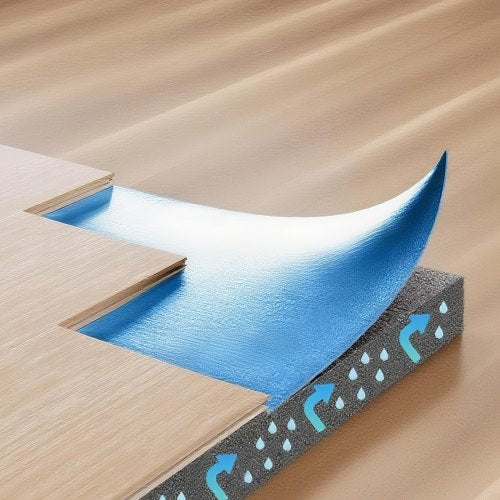 Floor Underlayment 600 Sq Ft 3In1 2 Mm Thick Flooring Padding With Tape Vapor