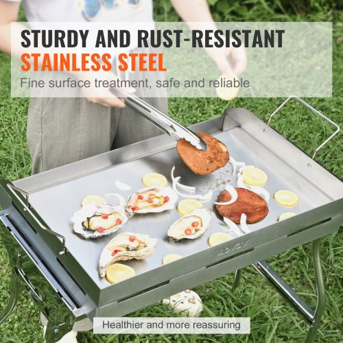 Stove Top Griddle 235x16 PreSeasoned Stainless Steel Griddle