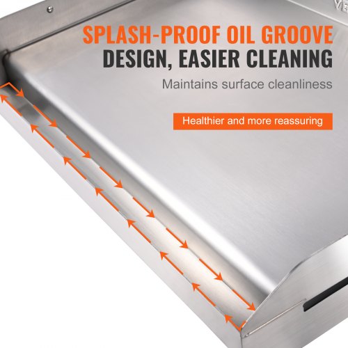 Stove Top Griddle 235x16 PreSeasoned Stainless Steel Griddle