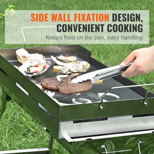 Stove Top Griddle 235x16 PreSeasoned Stainless Steel Griddle