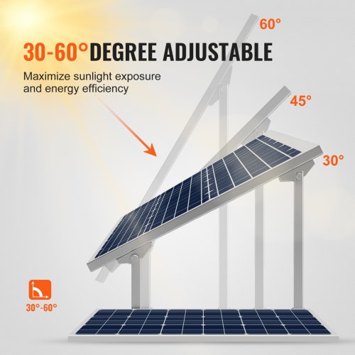 MultiPieces Solar Panel Mounting Brackets 30°60° Adjustable Brackets – 330 L