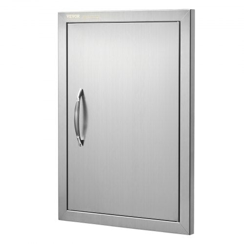 BBQ Access Door 16W x 22H Inch Single Outdoor Kitchen Door Stainless Steel