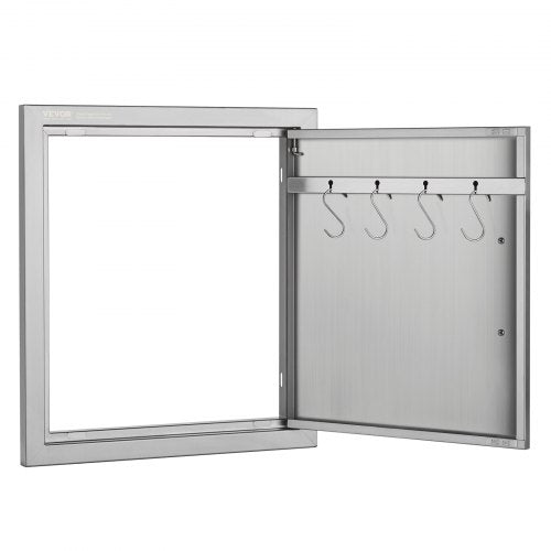 BBQ Access Door 18W x 20H Inch Single Outdoor Kitchen Door Stainless Steel