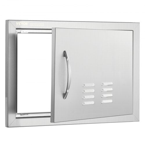 BBQ Access Door 20W x 14H Inch Single Outdoor Kitchen Door Stainless Steel