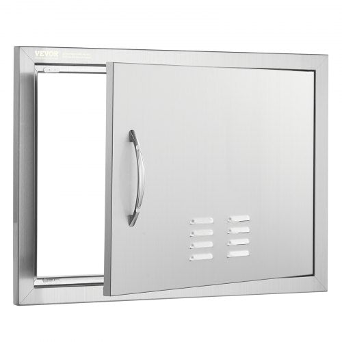 BBQ Access Door 24W x 17H Inch Single Outdoor Kitchen Door Stainless Steel
