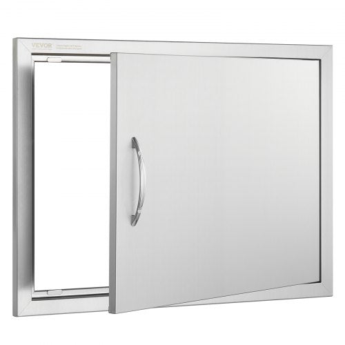 BBQ Access Door 27W x 20H Inch Single Outdoor Kitchen Door Stainless Steel