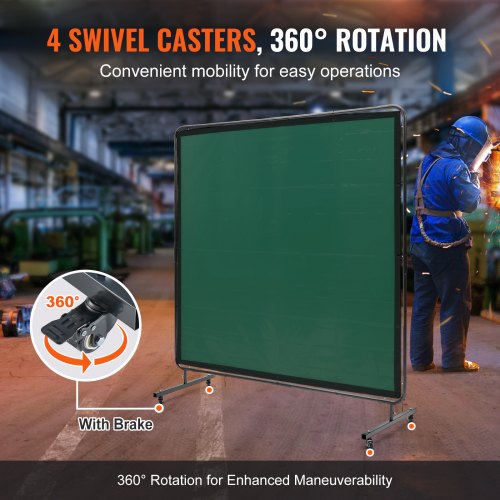 Welding Screen with Frame 6 x 6 Welding Curtain Screen FlameResistant
