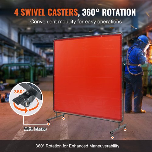Welding Screen with Frame 6 x 6 Welding Curtain Screen FlameResistant