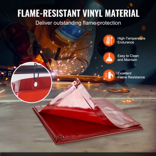 Welding Screen with Frame 6 x 6 Welding Curtain Screen FlameResistant