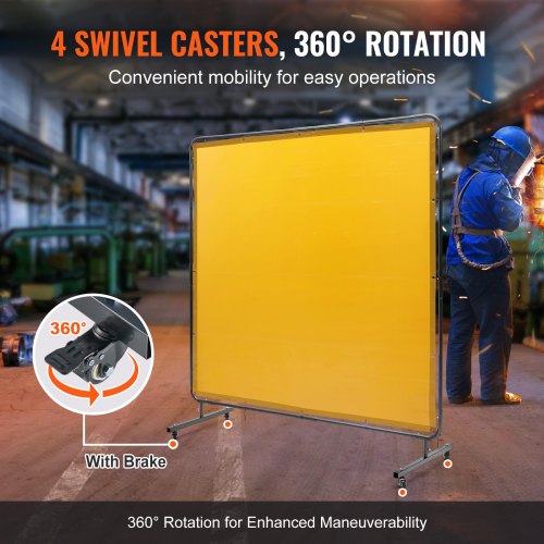 Welding Screen with Frame 6 x 6 Welding Curtain Screen FlameResistant
