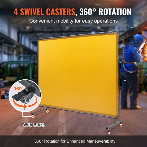 Welding Screen with Frame 6 x 8 Welding Curtain Screen FlameResistant