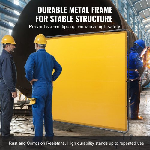 Welding Screen with Frame 6 x 8 Welding Curtain Screen FlameResistant