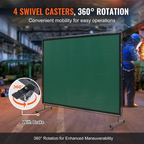 Welding Screen with Frame 6 x 8 Welding Curtain Screen FlameResistant