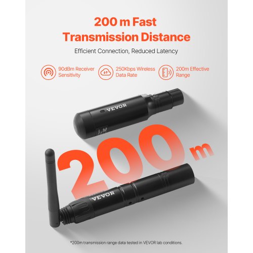 Dmx Wireless Receiver 7 Receivers 1 Transmitter 24G Ism Band 656 Ft