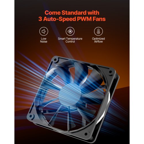 PC Gaming Case FullTower Computer Case with HighAirflow Panel Magnetic