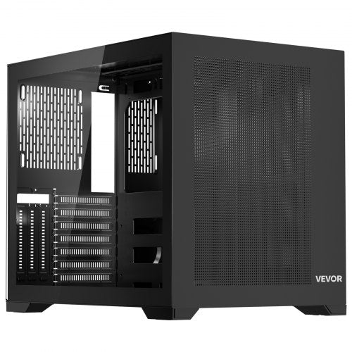 MidTower PC Case Dual Chamber Gaming Computer Case with Tempered Glass